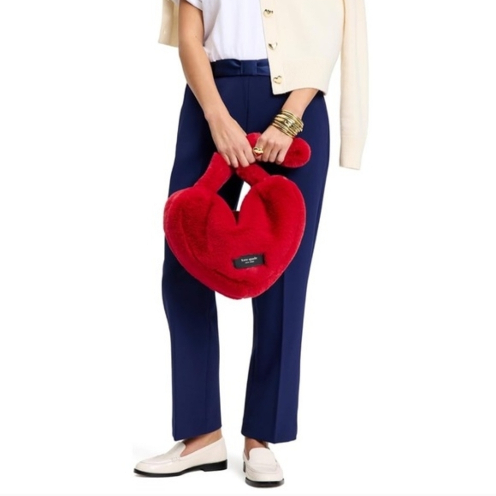 KATE SPADE NY Lover Faux Fur Heart Bag